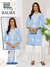 Balma By Blue Hills Rayon Thread Work Kurti With Bottom
